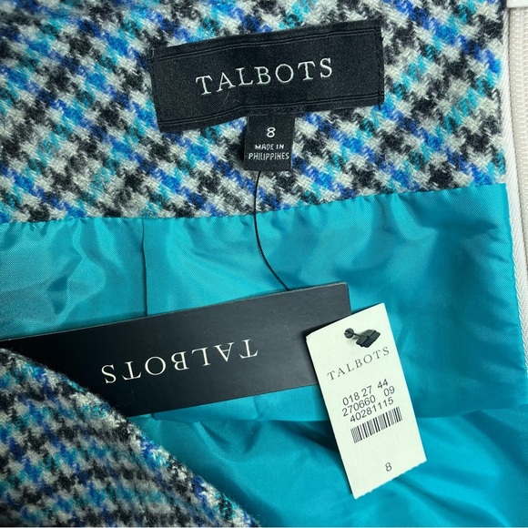 Talbots Wool Blend Houndstooth Pencil Skirt - Picture 3 of 7